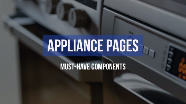 Components of Appliance Pages